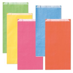 Sacchetto a soffietto - 14 x 28+5 cm - colori chiari assortiti - Rex Sadoch - conf. 100 pezzi - immagine 1
