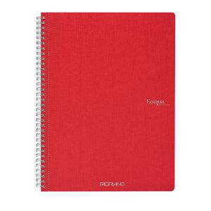 Maxiquaderno EcoQua original - spiralato - A4 - 90gr - 1 rigo - 70 fogli - lampone - Fabriano - immagine 1