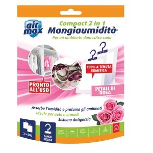 Mangiaumidità appendibile compact 2 in1 - petali di rosa - 50 gr - Air Max - immagine 1
