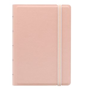 Notebook Pocket - con elastico - copertina similpelle - 144 x 105 mm - 56 pagine - a righe - pesca - Filofax - immagine 1