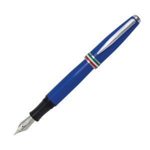 Penna stilografica Aldo Domani - punta M - fusto azzurro italia - Monteverde - immagine 1