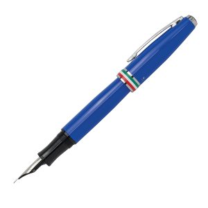 Penna stilografica Aldo Domani - punta M - fusto azzurro italia - Monteverde - immagine 3