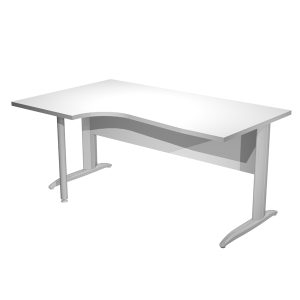Scrivania Compact Sinistro - 160 x 60/80/100 cm - piano bianco - Artexport - immagine 1