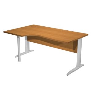 Scrivania Compact Sinistro - 160 x 60/80/100 cm - piano noce chiaro - Artexport - immagine 1