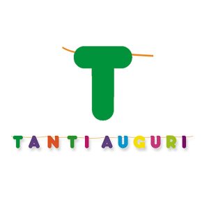Festone Tanti Auguri - in cartoncino - 6 mt - Big Party - immagine 1