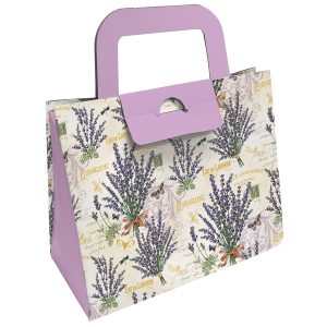 Scatola portaoggetto - fantasia Lavanda - 27 x 22,5 x 12,5 cm - Kartos - immagine 1