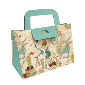Scatola portaoggetto - fantasia Alice - 16,2 x 14,5 x 7,5 cm - Kartos - immagine 1