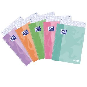 Maxiquaderno PastelOn - spiralato - A4 - rigo - 90 gr - 120 fogli - colori assortiti - Oxford - immagine 1