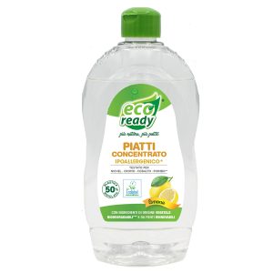 Detersivo piatti - concentrato - ipoallergenico - limone - 0,50 lt - Eco Ready - immagine 1