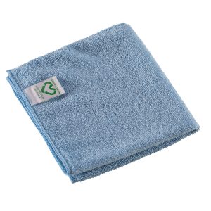Panno r-MicroTuff Swift - microfibra - tessuto riciclato - 35 x 38 cm - blu - Vileda - conf. 5 pezzi - immagine 1