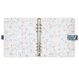 Organiser - c/cinturino - fantasia Botanical - A5 - 233 x 217 x 46 mm - blu - Filofax - immagine 2