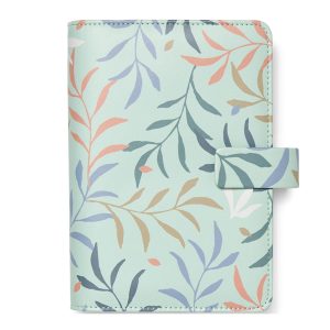 Organiser Botanical - f.to Personal 187 x 153 x 40 mm - con cinturino - menta - Filofax - immagine 1