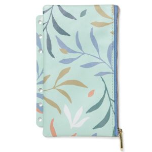 Pochette Botanical - per organiser - c/zip - f.to A5 / Personal - menta - Filofax - immagine 1