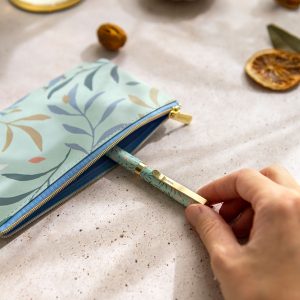 Pochette Botanical - per organiser - c/zip - f.to A5 / Personal - menta - Filofax - immagine 2