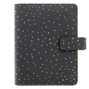 Organiser Confetti - f.to Personal - 187 x 153 x 40 mm - con cinturino - nero - Filofax - immagine 1
