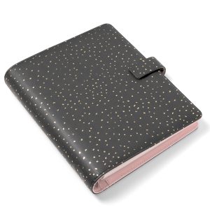 Organiser Confetti - f.to Personal - 187 x 153 x 40 mm - con cinturino - nero - Filofax - immagine 2