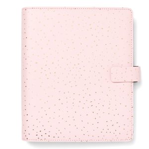 Organiser Confetti - f.to A5 - 233 x 217 x 46 mm - con cinturino - rosa - Filofax - immagine 1