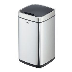 Cestino no touch - con sensore - 24 x 24 x 43 cm- 12 lt - argento metallizzato - Durable - immagine 1