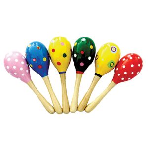 Coppia di maracas - in legno - 20 x 5,5 cm - CWR - immagine 1