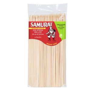 Spiedi delux - in bambù - 25 cm - Samurai Party - conf. 250 pezzi - immagine 1