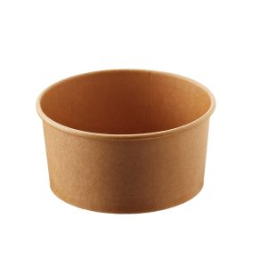Insalatiera Street Food - Ø 15 x H 7,5 cm - 1000 ml - avana/bianco - Leone - conf. 24 pezzi - immagine 1