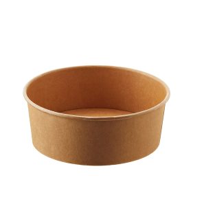 Insalatiera Street Food - 16 x h 6.8 cm - 1300 ml - avana/bianco - Leone - conf. 24 pezzi - immagine 1