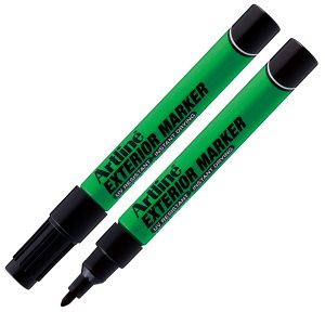 Marcatore permanente - per esterni - punta tonda 1,5 mm - nero - Artline - immagine 1
