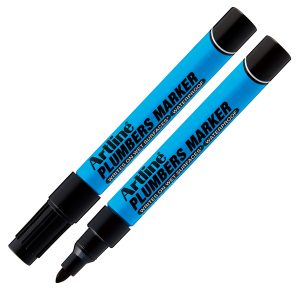 Marcatore permanente - per idraulica - punta tonda 1,5 mm - nero - Artline - immagine 1
