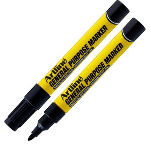 Marcatore permanente - multiuso - punta tonda 1,5 mm - nero - Artline - immagine 1