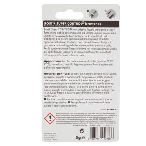 Colla istantanea Super Control - universale - con sistema antigoccia - 5 gr - Bostik - immagine 2