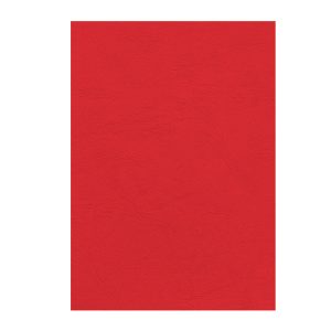 Copertine per rilegatura - A4 - cartoncino groffrato semilpelle - 240 gr - rosso - Fellowes - conf.100 pezzi - immagine 1