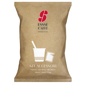 Serving kit - 50 bicchierini + 50 bustine zucchero + 50 palettine - Essse caffè - immagine 1