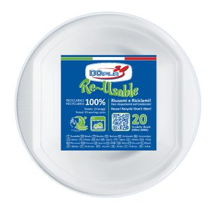 Scodella riutilizzabile - rotonda - diametro 17 cm - 630 ml - PS reuse - bianco - Dopla - conf. 20 pezzi - immagine 1