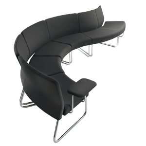 Modulo curva interna - divanetto Slastic SLS - senza braccioli - nero - Unisit - immagine 2