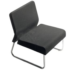 Modulo dritto - divanetto Slastic SLB - senza braccioli - nero - Unisit - immagine 1