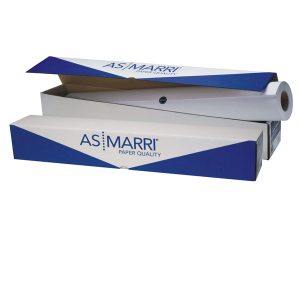 Carta J.80S - per plotter inkjet - 610 mm x 50 mt - 80 gr - bianco opaco - As Marri - immagine 1