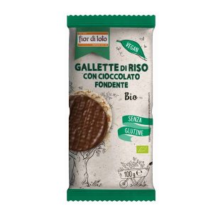 Gallette di riso - con cioccolato fondente - 100 gr - Fior di Loto - immagine 1