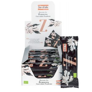 Barretta di riso - zenzero e cioccolato fondente - 30 gr - Fior di loto - immagine 1