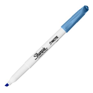 Pennarello S-Note - punta scalpello - colori assortiti - Sharpie - astuccio 4 pezzi - immagine 4
