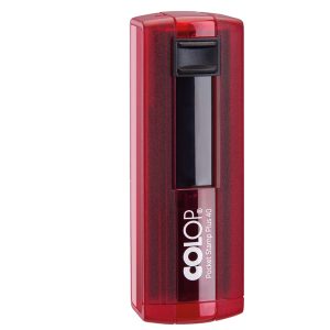 Timbro Pocket Stamp Plus 40 - autoinchiostrante - 23 x 59 mm - 6 righe - rosso rubino - Colop - immagine 1