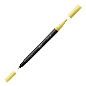 Pennarello Intensity Pastel - dual tip brush - colori assortiti - Bic - conf. 6 pezzi - immagine 2