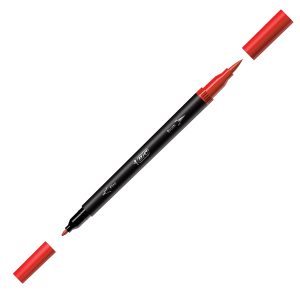 Pennarello Intensity Intense - dual tip brush - colori assortiti - Bic - conf. 6 pezzi - immagine 4