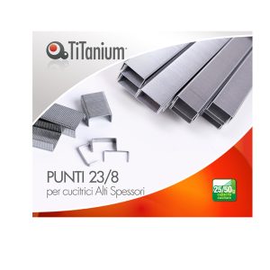 Punti metallici - 23/8 - TiTanium - conf. 1000 pezzi - immagine 1