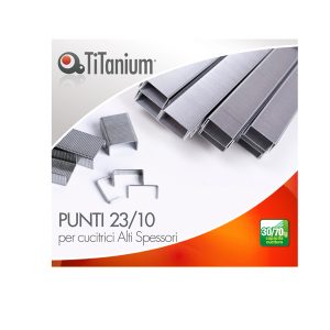 Punti metallici 23/10 - TiTanium - conf. 1000 pezzi - immagine 1
