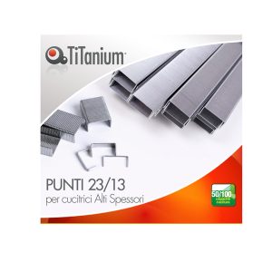 Punti metallici 23/13 - TiTanium - conf. 1000 pezzi - immagine 1