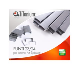 Punti metallici 23/24 - TiTanium - conf. 1000 pezzi - immagine 1