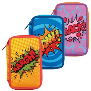 Astuccio 3 zip - 13 x 20 x 7,5 cm - colori e fantasie assortiti - Carioca - immagine 1