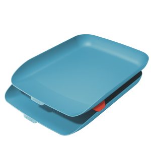 Kit doppia vaschetta portacorrispondenza Cosy - blu - Leitz - immagine 1