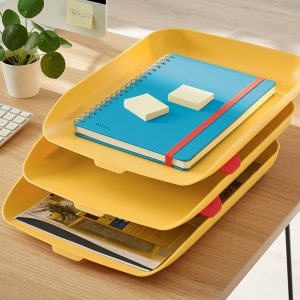 Kit tripla vaschetta portacorrispondenza Cosy - giallo - Leitz - immagine 2