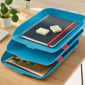 Kit tripla vaschetta portacorrispondenza Cosy - blu - Leitz - immagine 2
